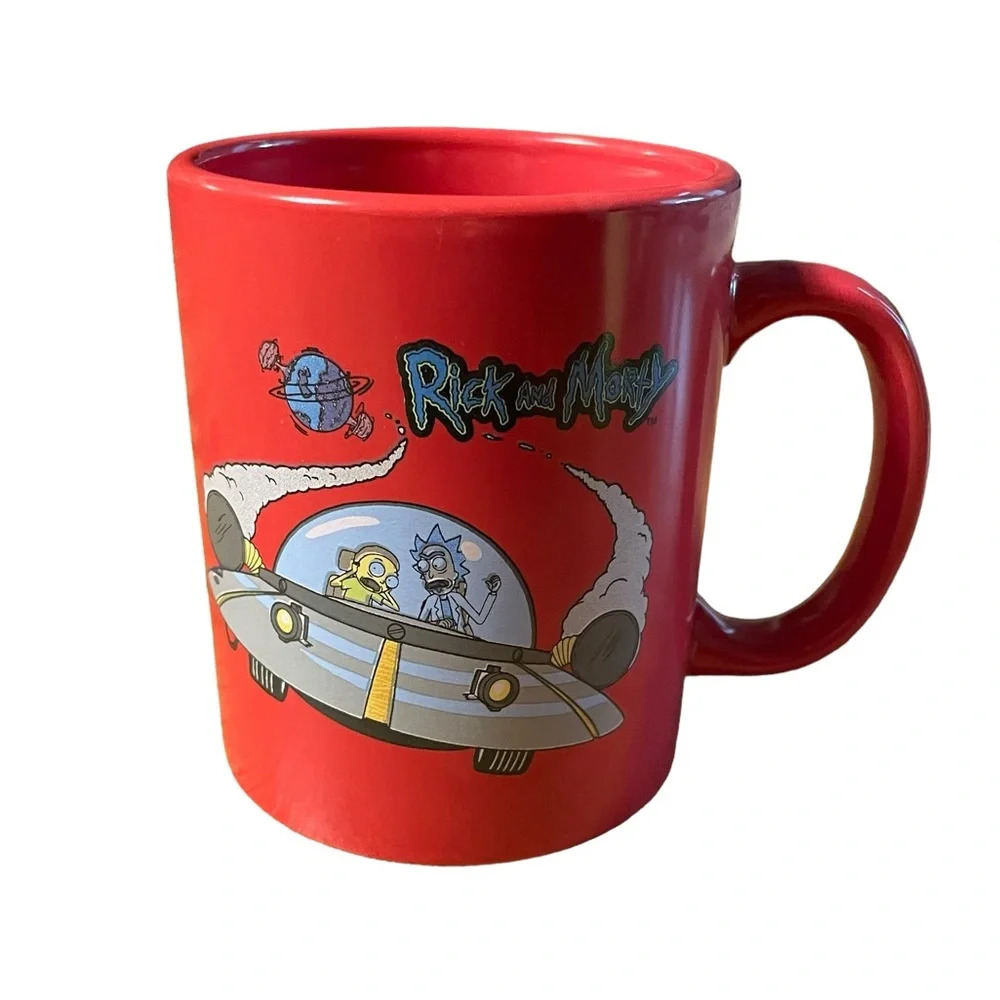 Modern Gourmet Foods Stoneware Rick and Morty Coffee Mug Red